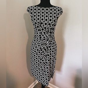 Ralph Lauren D Black and White Squares Dress